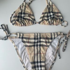 Vintage Burberry printed bikini